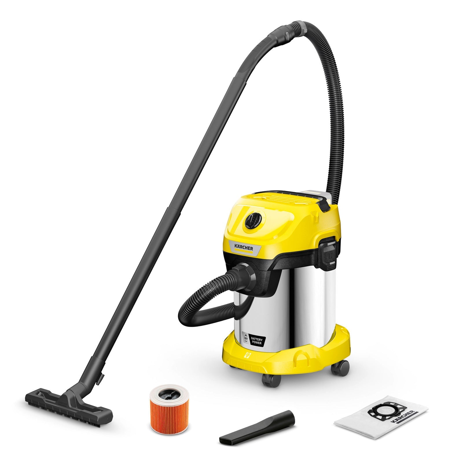 Akku - Nass - /Trockensauger WD 3 - 18 S - Karcher Flexstore