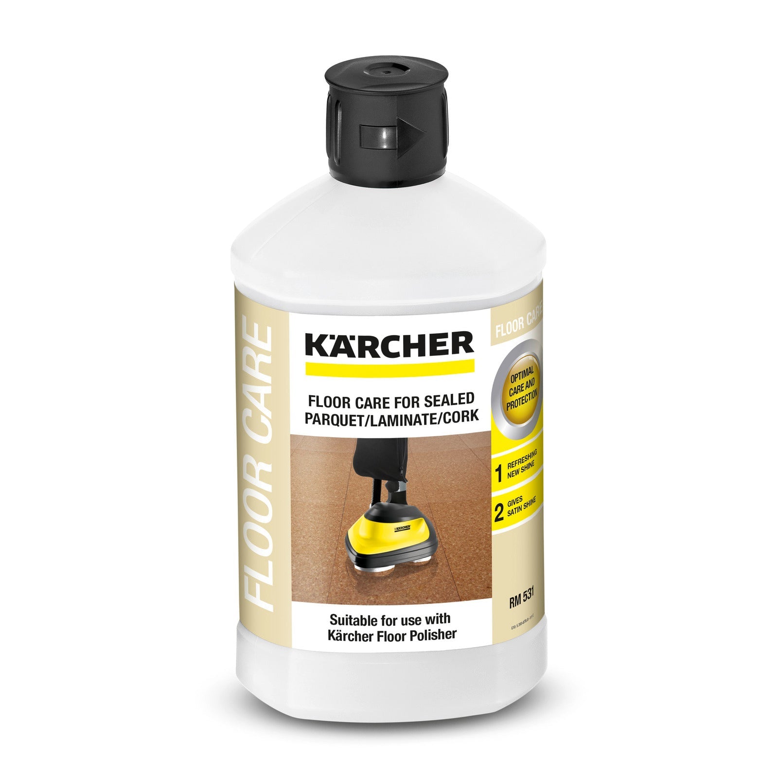Bodenpflege Parkett versiegelt / Laminat / Kork RM 531 1Liter - Karcher Flexstore