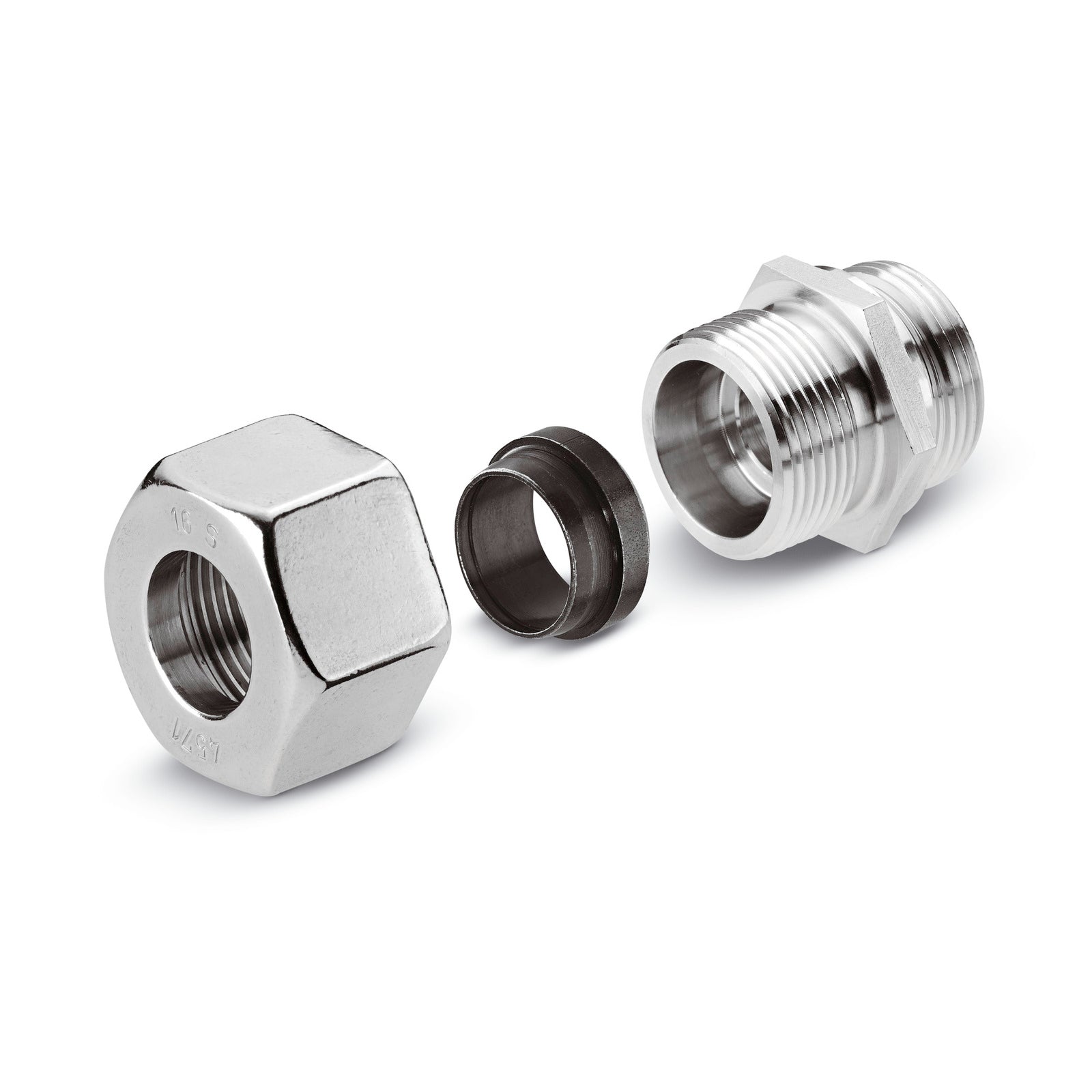 Verbindungsstück Rohr/Absperrhahn, Edelstahl (Ermeto) - Karcher Flexstore