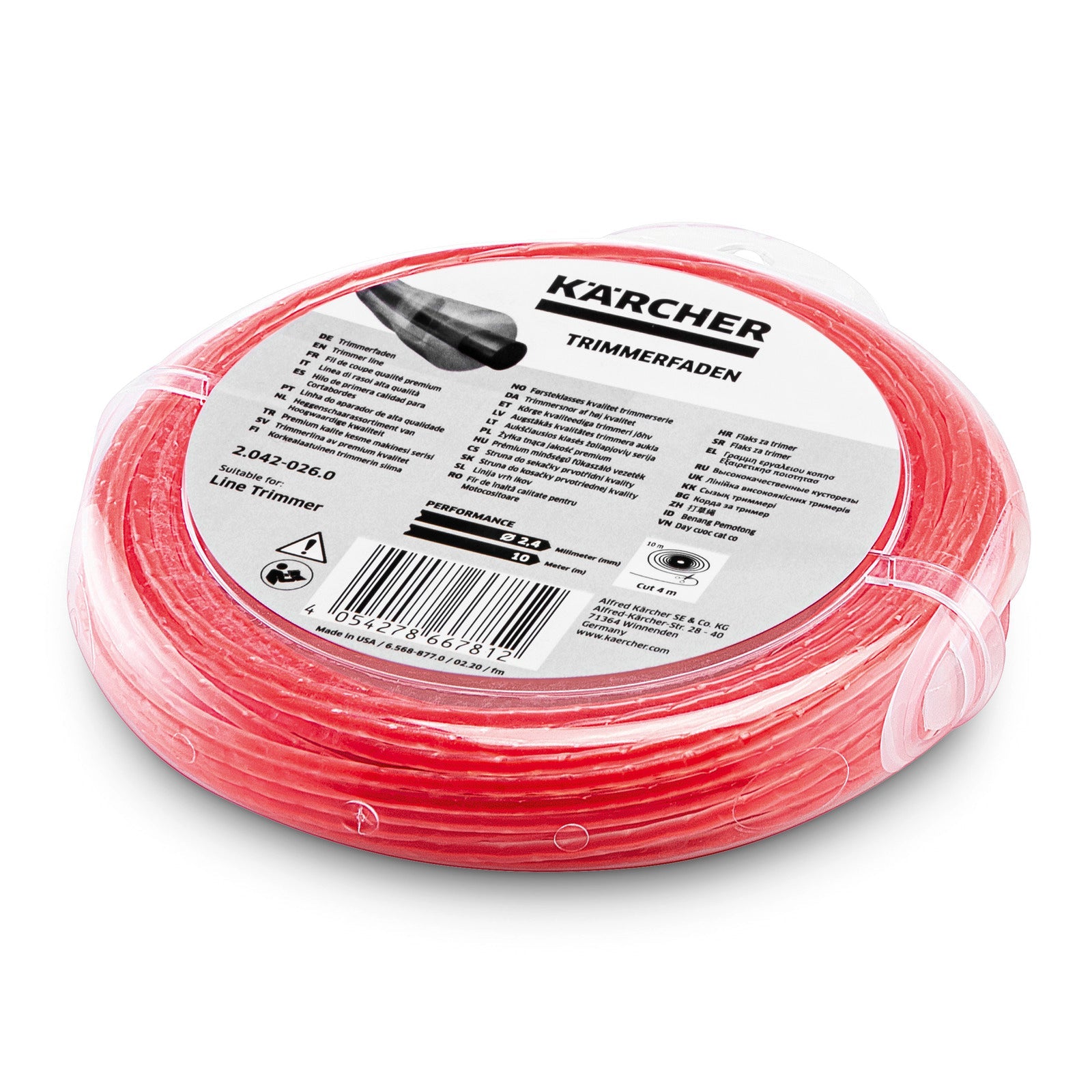 Trimmerfaden 2,4 mm, 10 m - Karcher Flexstore